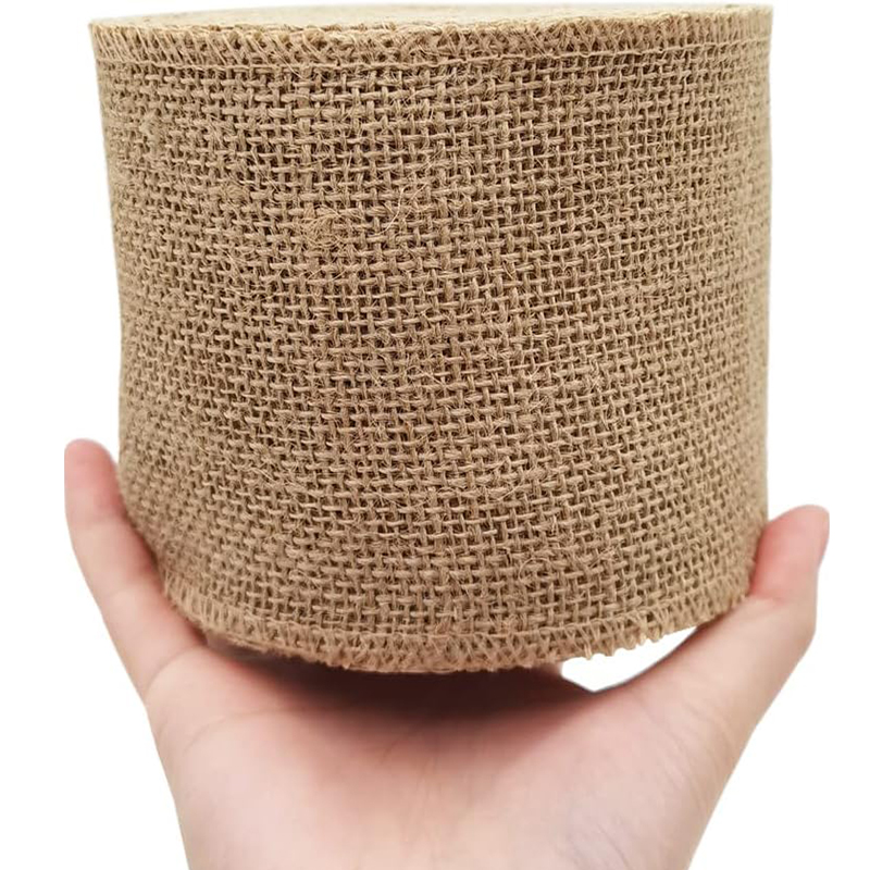 Velvet Ribbon Roll - Natural Burlap Fabric Roll 25/30/40/50/60/80/100/120/150mm Jute