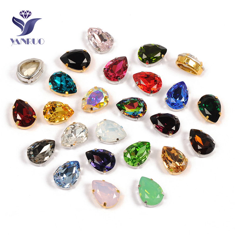 Craft Embellishments - YANRUO 4320 Drop Sewing Stones And