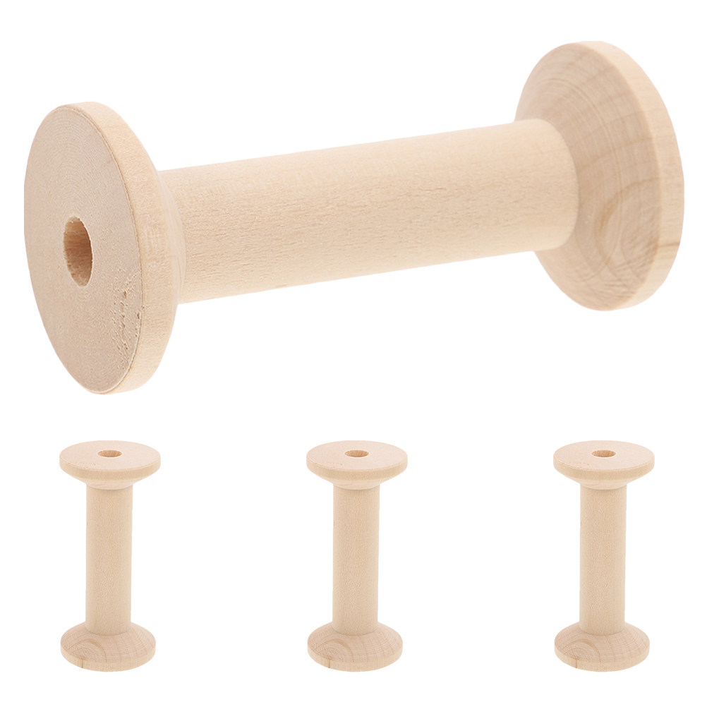 4Pcs Wooden Thread Spools Set  - огляд і ціна Embroidery Craft