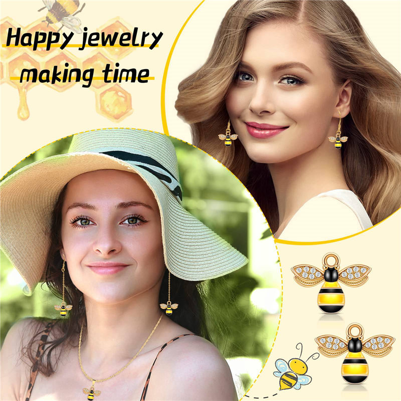 A73P 200 Pcs Enamel Bee Charms - огляд і ціна Embellish Craft
