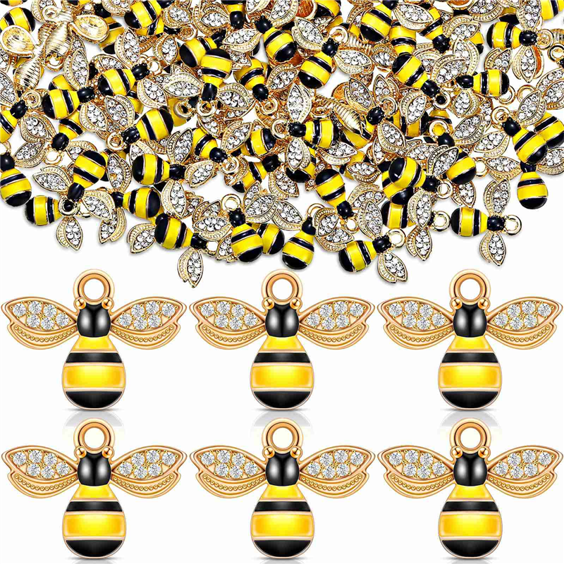 A73P 200 Pcs Enamel Bee Charms - огляд і ціна Embellish Craft