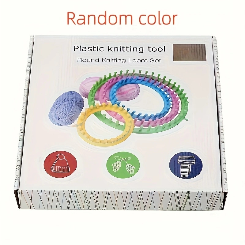 4 Size Round Plastic Scarf Kni - огляд і ціна Pom Pom Maker Tool