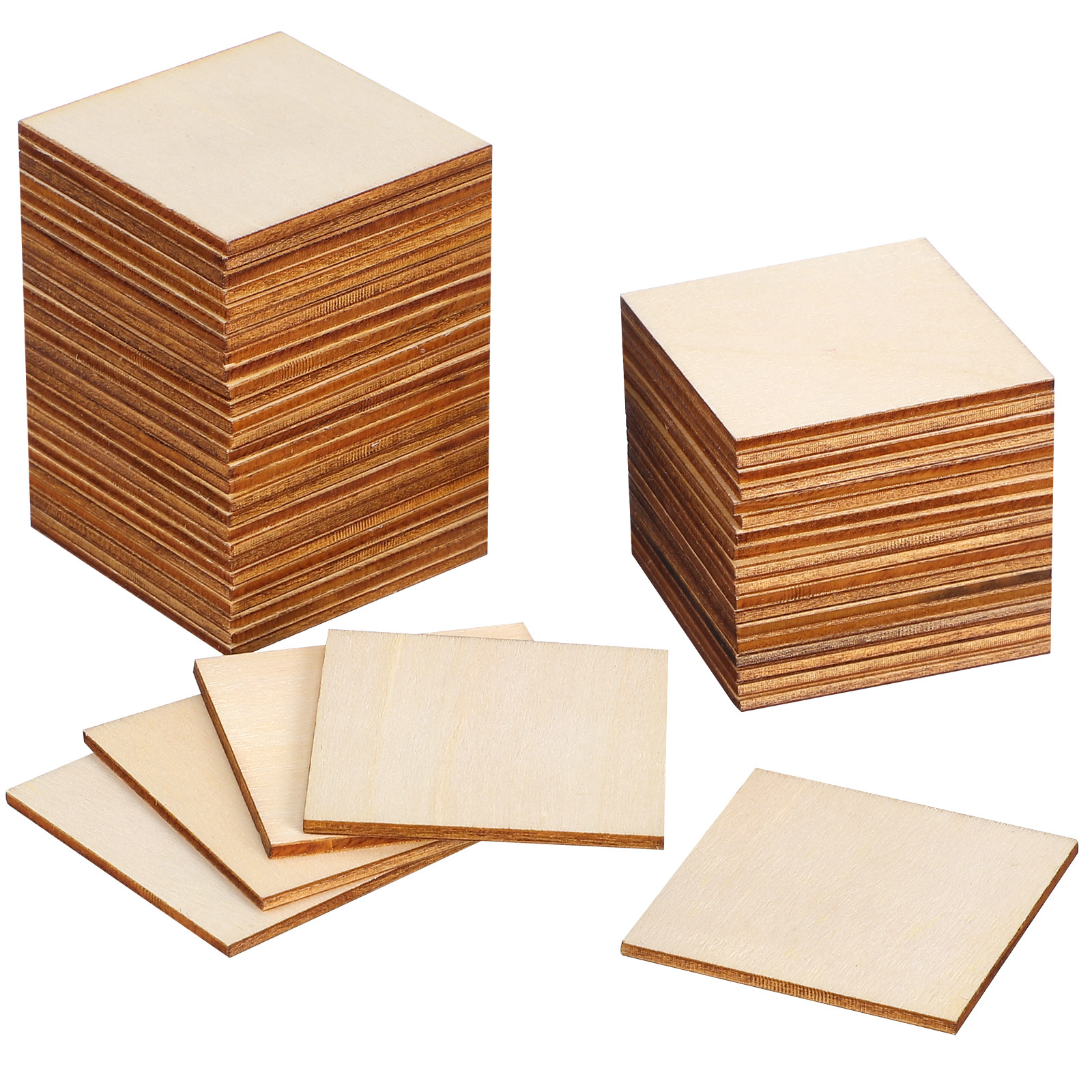 50Pcs Wooden Star Slices Squar - огляд і ціна Craft Embellishments