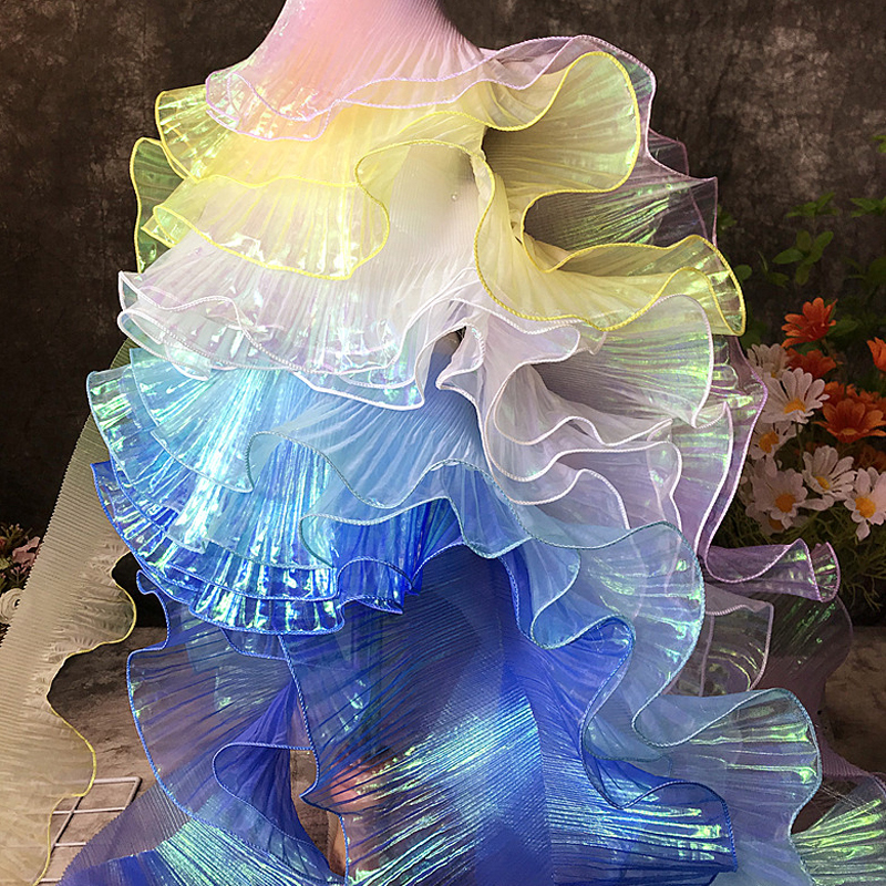 2 Yards Mermaid Pleated Flower - огляд і ціна Beaded Trim Fringe