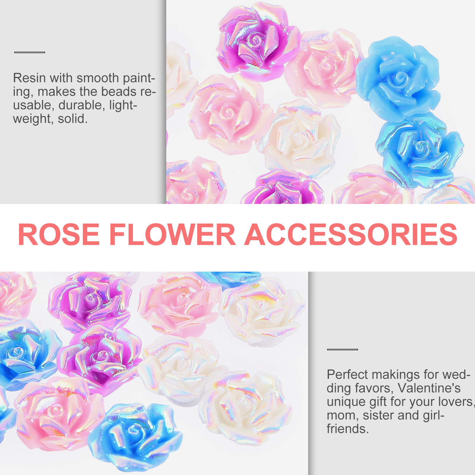 20Pcs Rose Flower Phone Case A - огляд і ціна Craft Embellishments