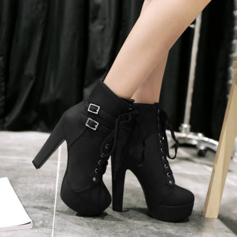 Winter Women Platform Ankle Bo - огляд і ціна Guipure Lace Panel