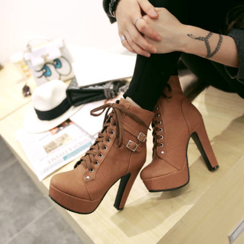 Winter Women Platform Ankle Bo - огляд і ціна Guipure Lace Panel