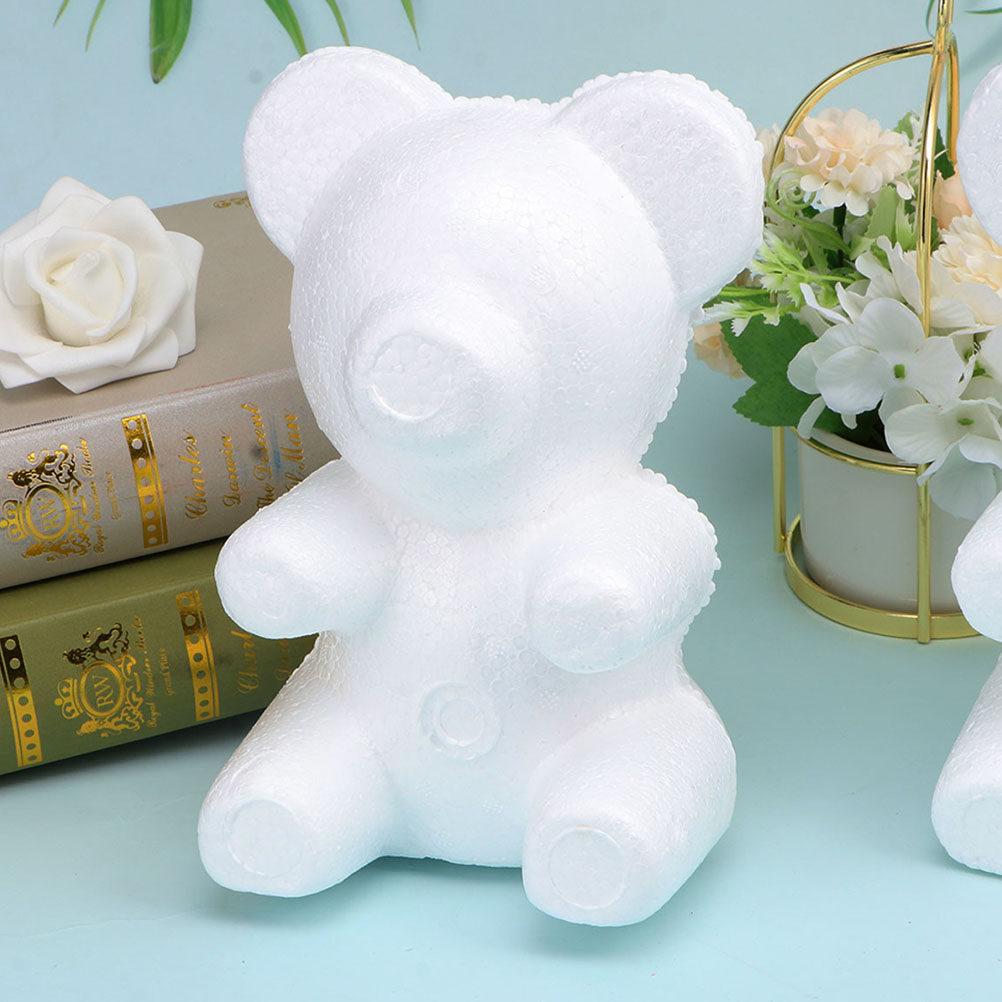 2Pcs White Foam Bear Ornament  - огляд і ціна Craft Embellishments