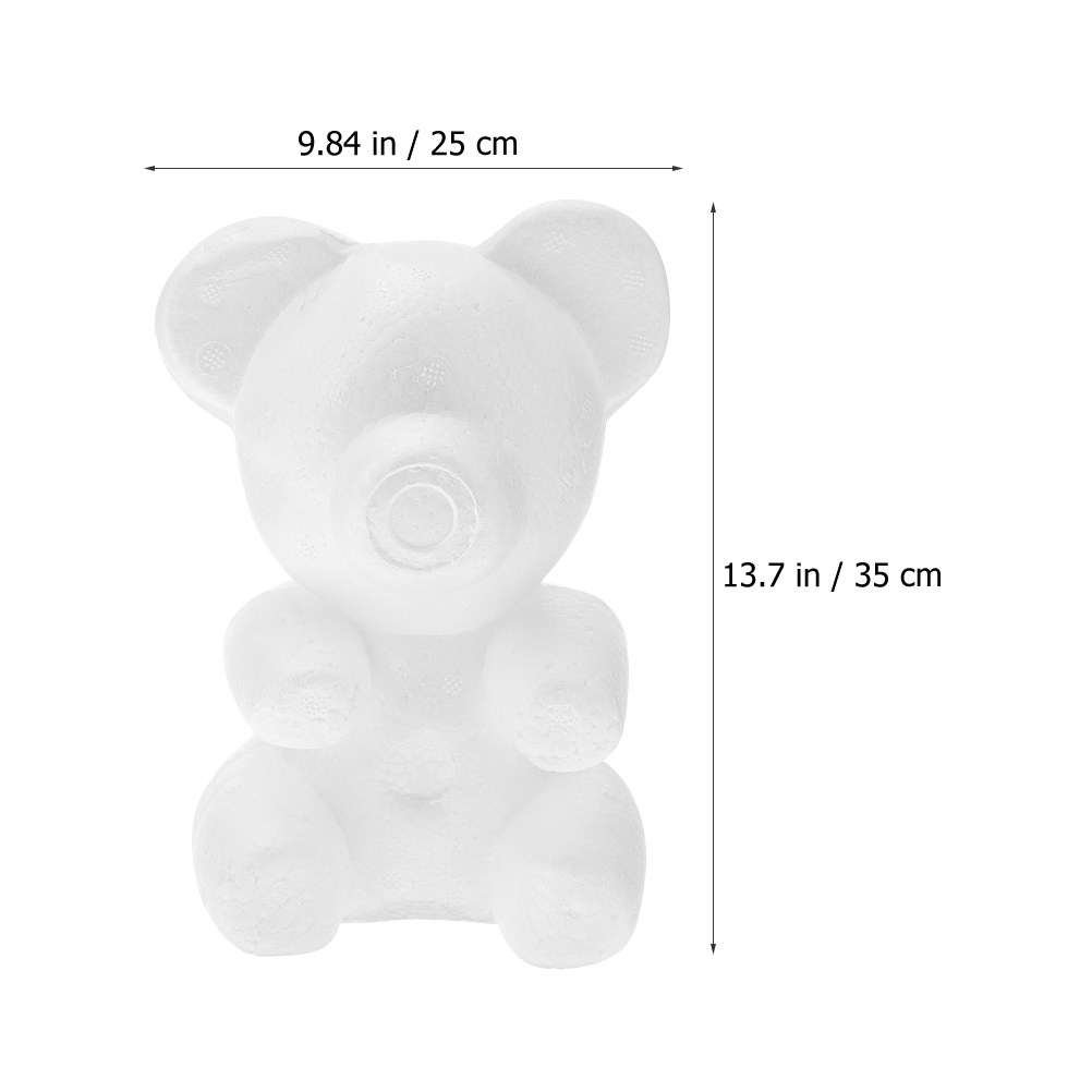 2Pcs White Foam Bear Ornament  - огляд і ціна Craft Embellishments