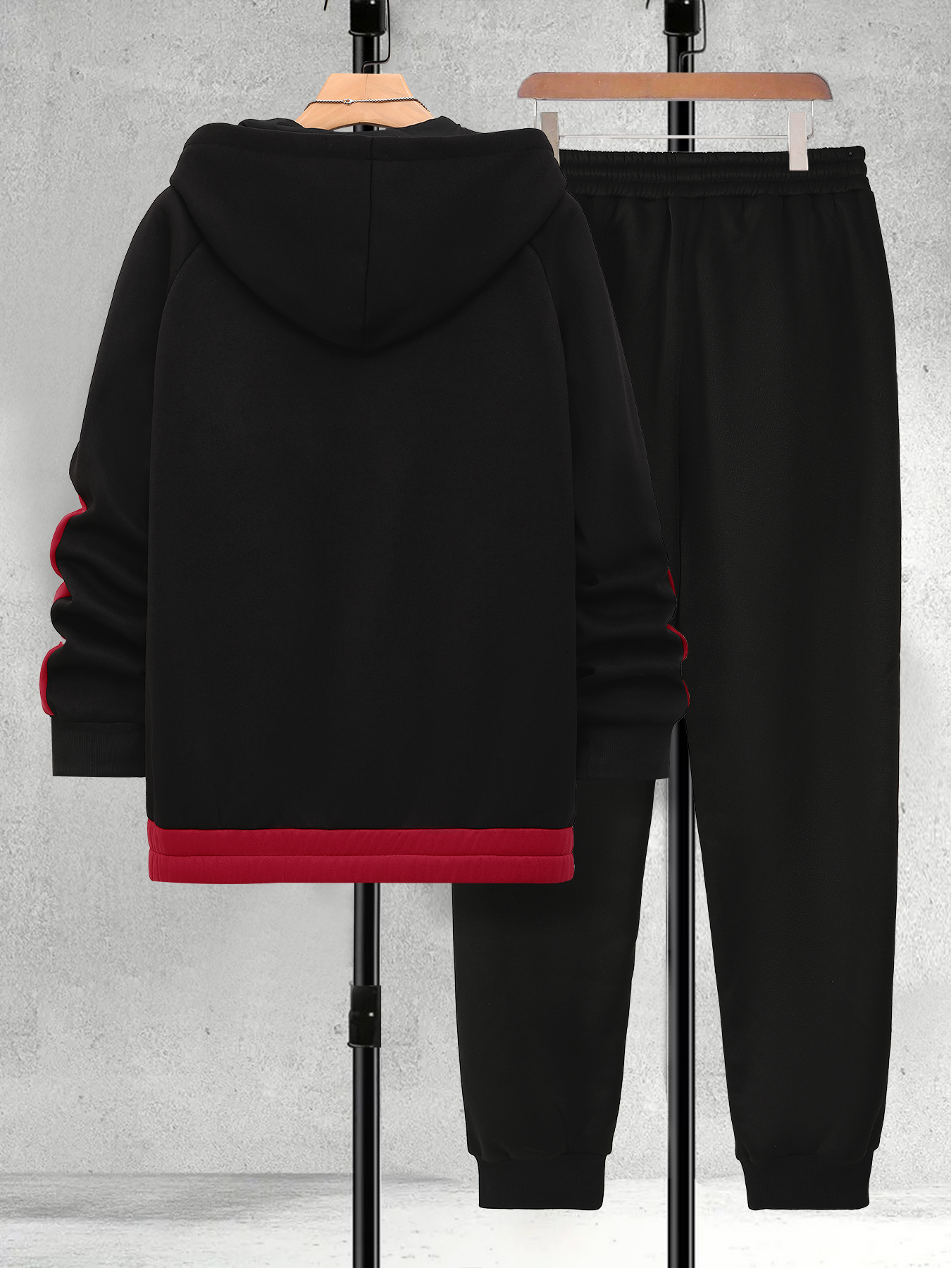 Men's Plus Size Black & Red Co - огляд і ціна Embellish Knit
