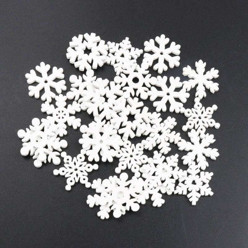 20Pcs Wooden Christmas Snowfla - огляд і ціна Embellishments For Scrapbooking
