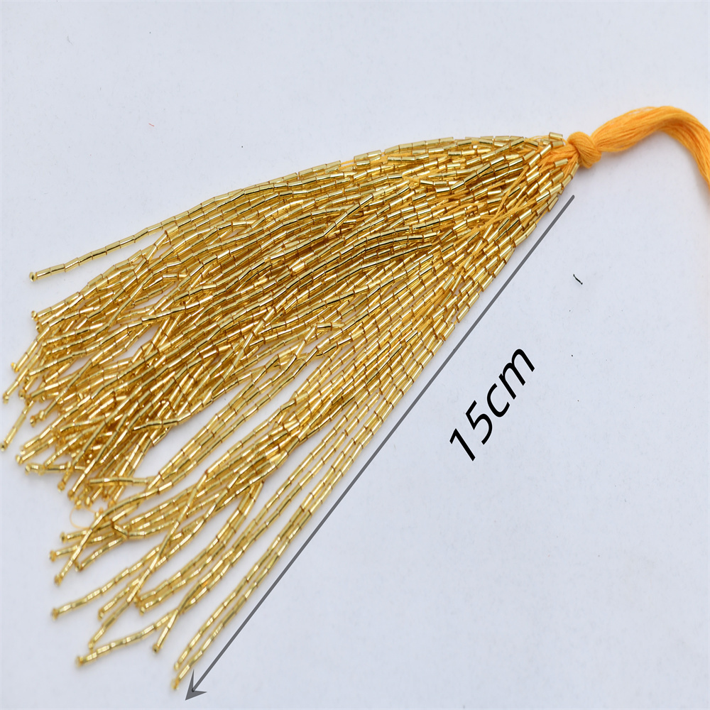 15cm wide 1 bundle gold silver - огляд і ціна Beaded Trim Fringe