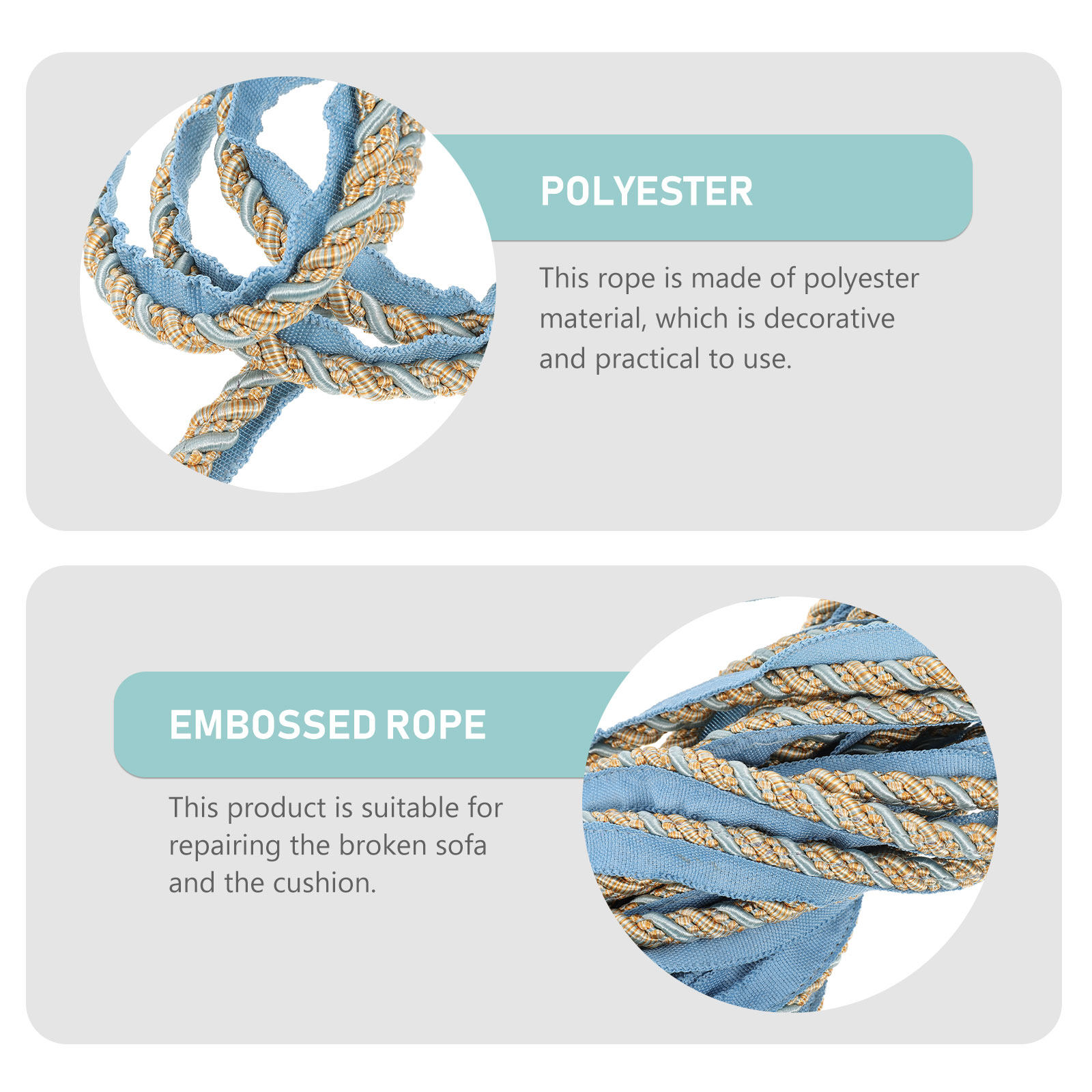 Decorative Sofa Cushion Rope P - огляд і ціна Cord Trim Twisted