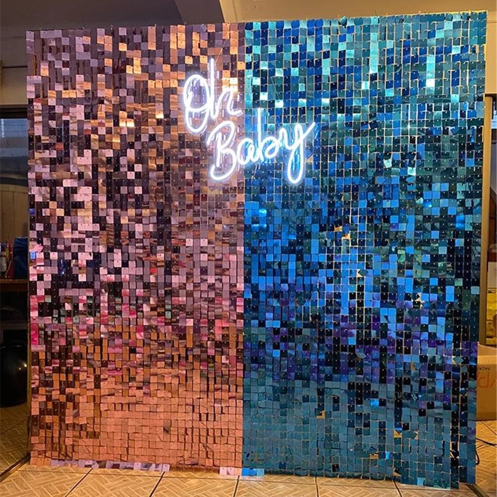 6pcs Shimmer Wall Backdrop Squ - огляд і ціна Sequin Fabric Panel