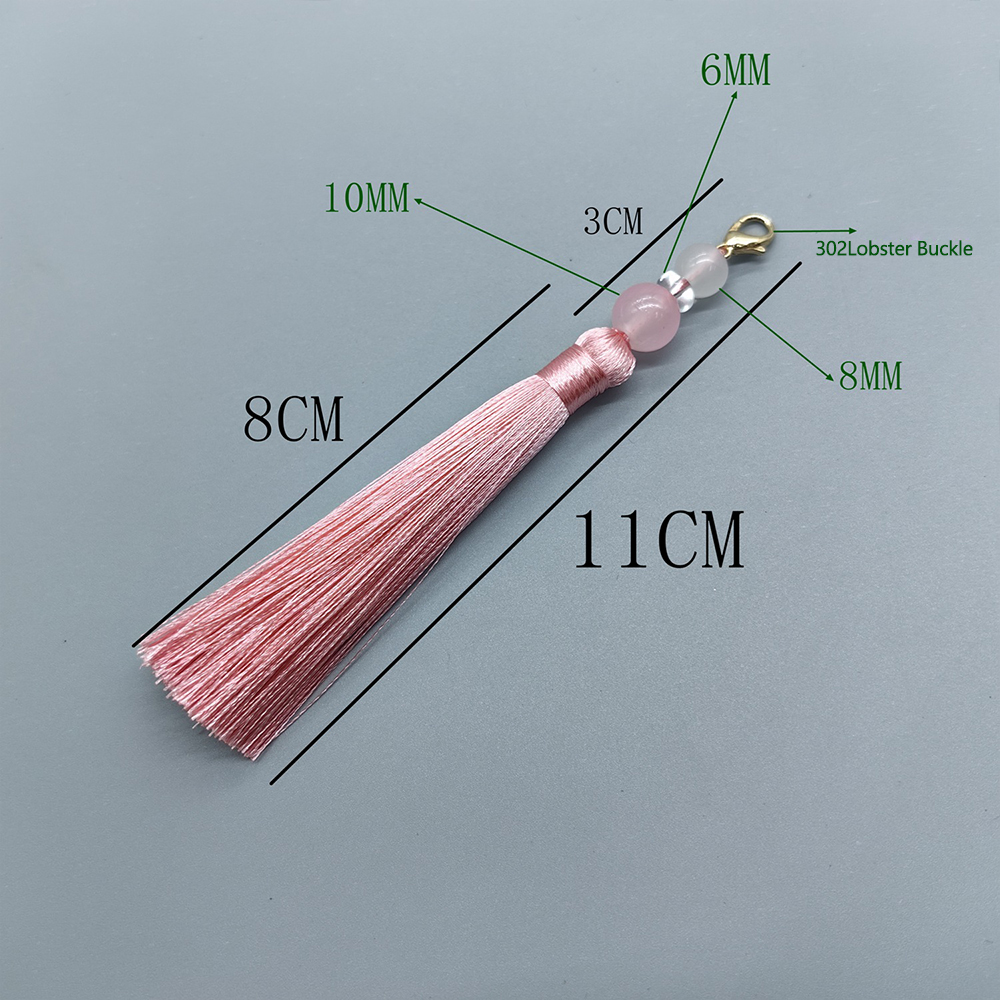 8cm Lobster Clasp Tassel Charm - огляд і ціна Beaded Trim Fringe