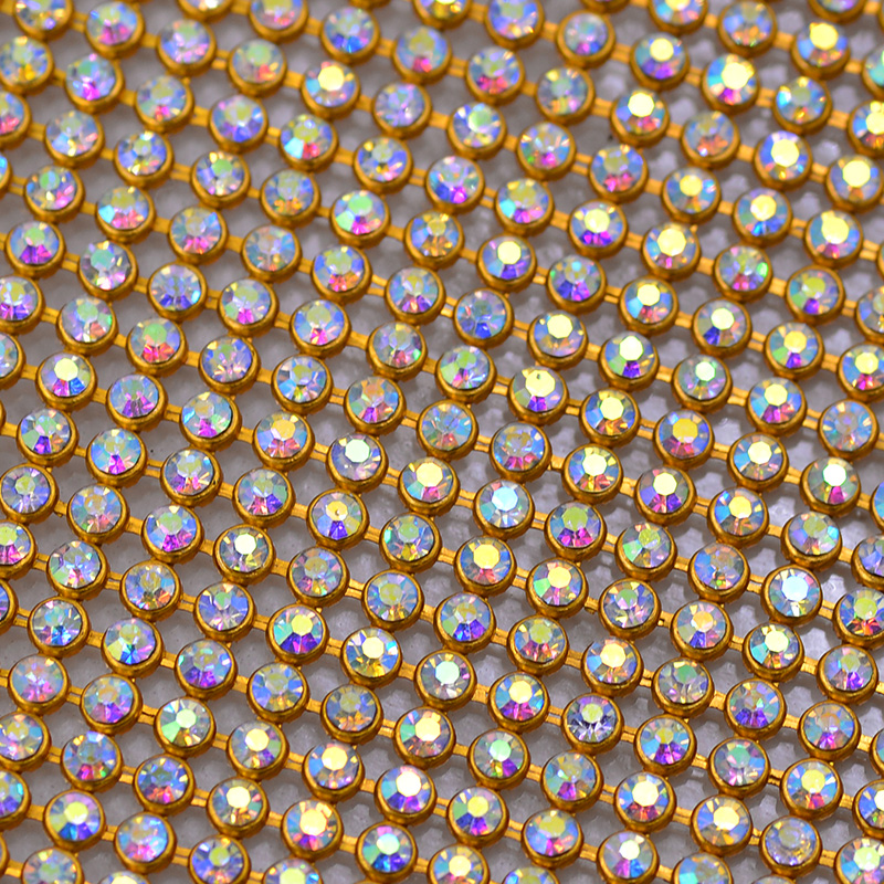 JUNAO 45*120cm Crystal AB Glas - огляд і ціна Crystal Mesh Fabric