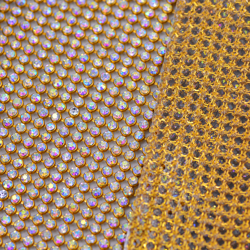JUNAO 45*120cm Crystal AB Glas - огляд і ціна Crystal Mesh Fabric