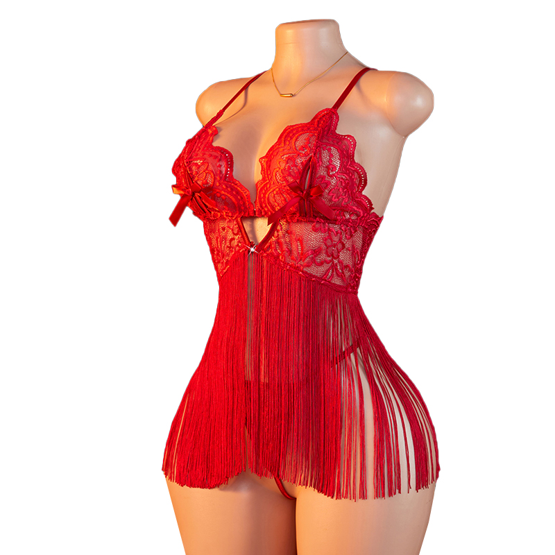 Transparent Lace Women Red Str - огляд і ціна Tassel Fringe Trim