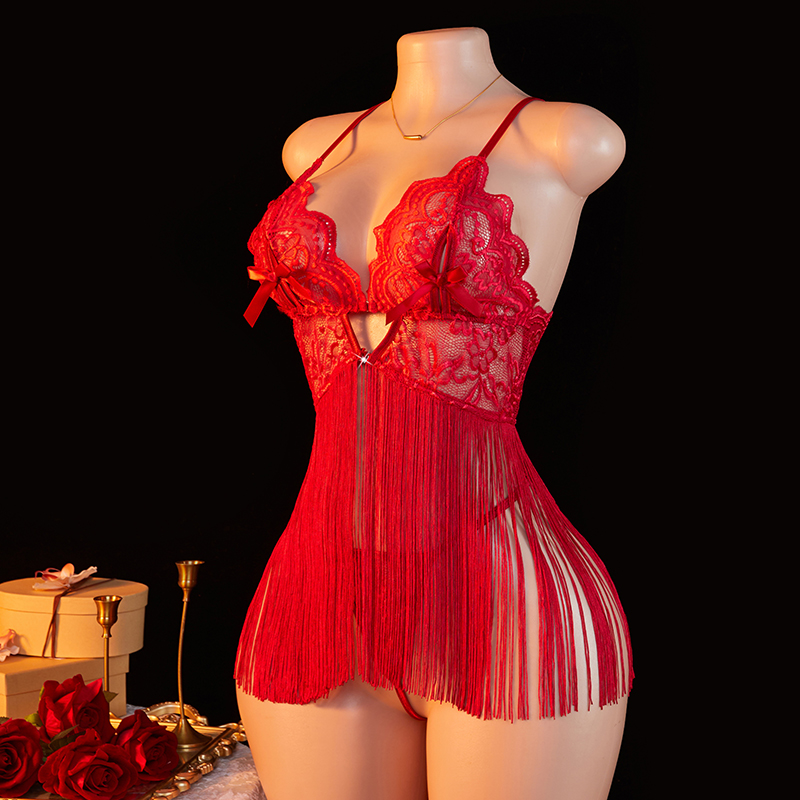 Transparent Lace Women Red Str - огляд і ціна Tassel Fringe Trim