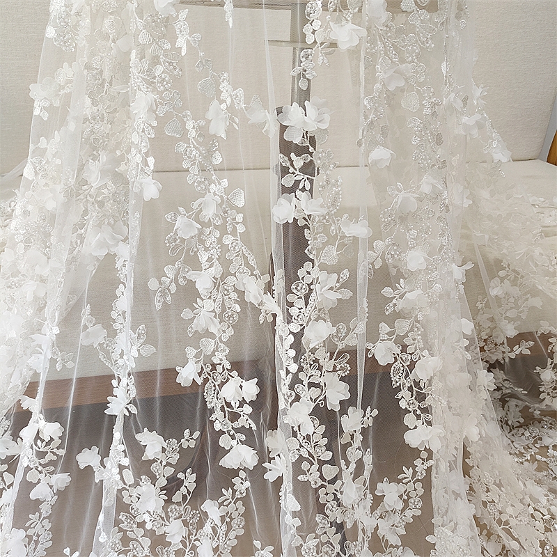 Ivory 3D Floral Hand Beaded La - огляд і ціна Craft Embellishments