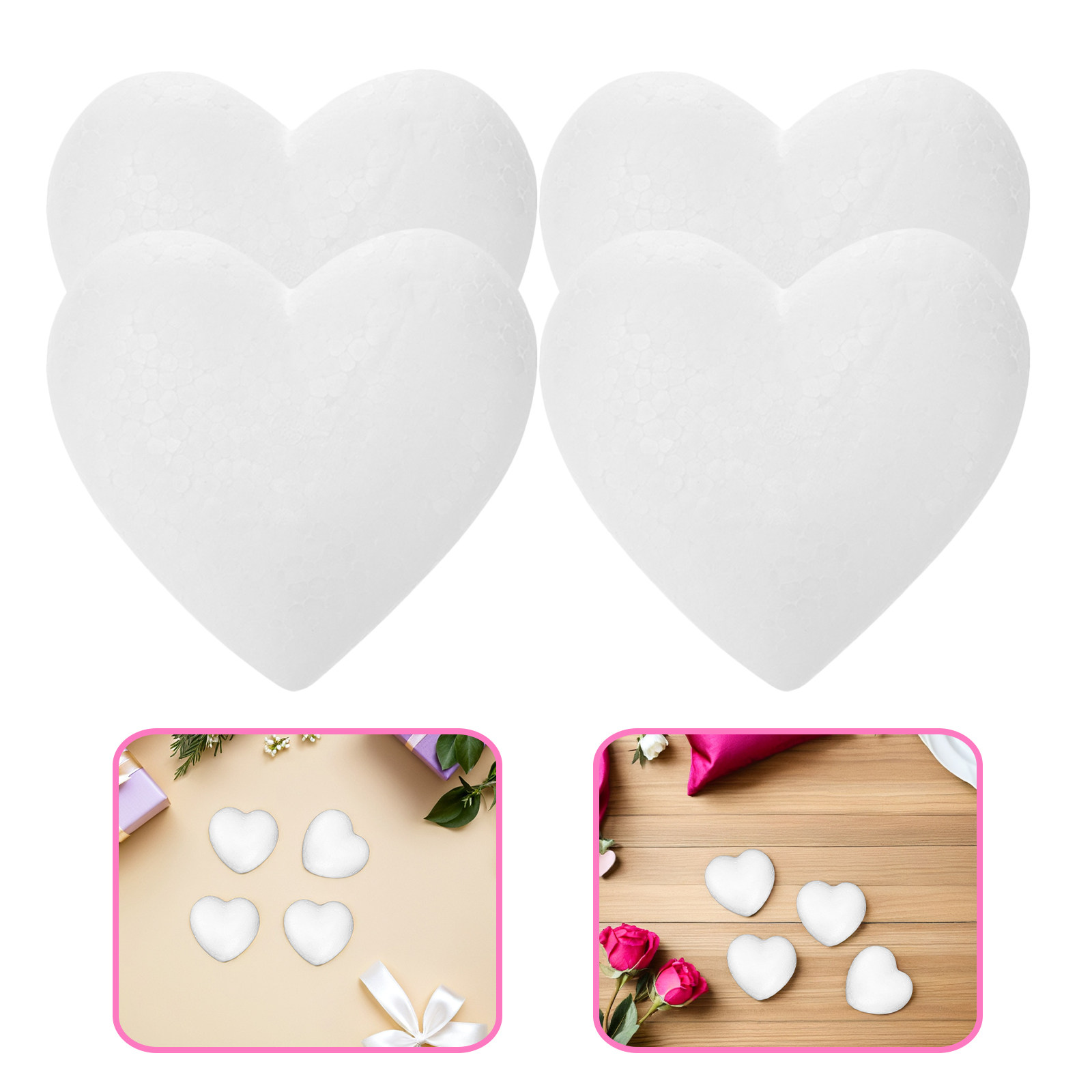 20Pcs Blank Heart Foam Balls L - огляд і ціна Craft Embellishments