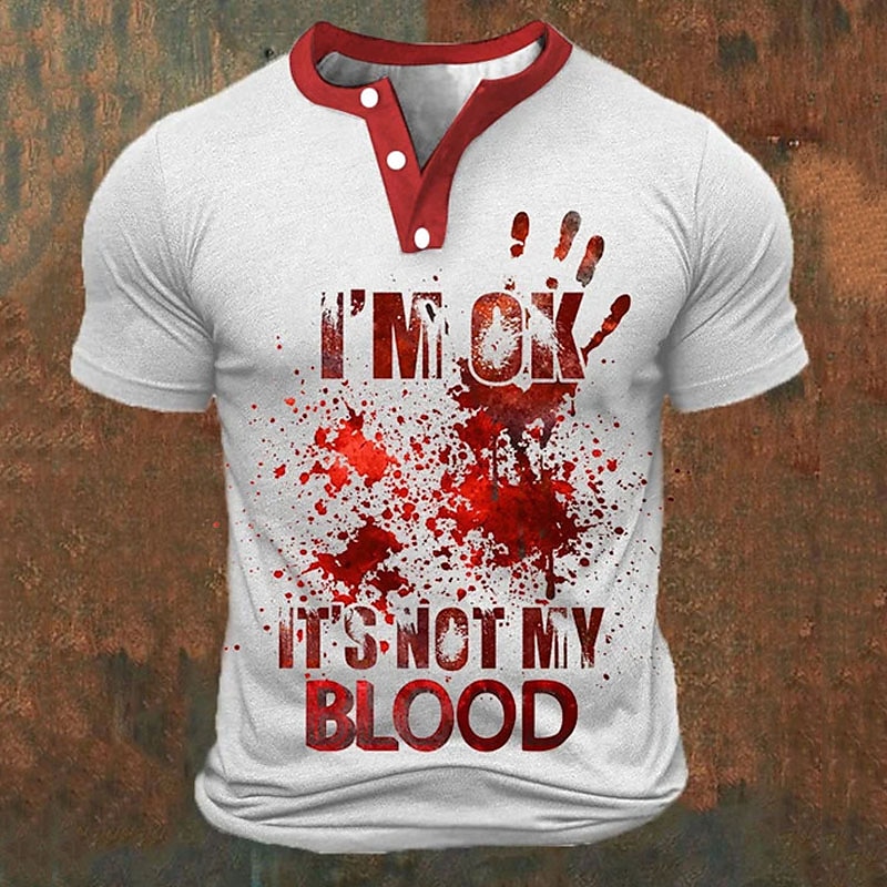 Funny 3D Letter Print Men's He - огляд і ціна Embellish Knit